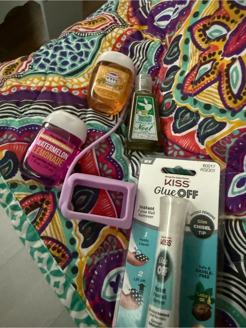 Kiss Glue Off Instant False Nail Remover with Pink and Orange Sanitizers